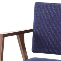 Pamono American Walnut and Fabric Luisa Chair by Franco Albini for Cassina><noscript><img width=