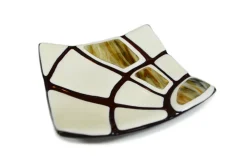 Pamono Amethyst & Aventurine Ivory Murano Glass Jurassico Q25 Plate by Stefano Birello for VéVé Glass><noscript><img width=