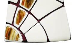 Pamono Amethyst & Aventurine Ivory Murano Glass Jurassico Q25 Plate by Stefano Birello for VéVé Glass><noscript><img width=