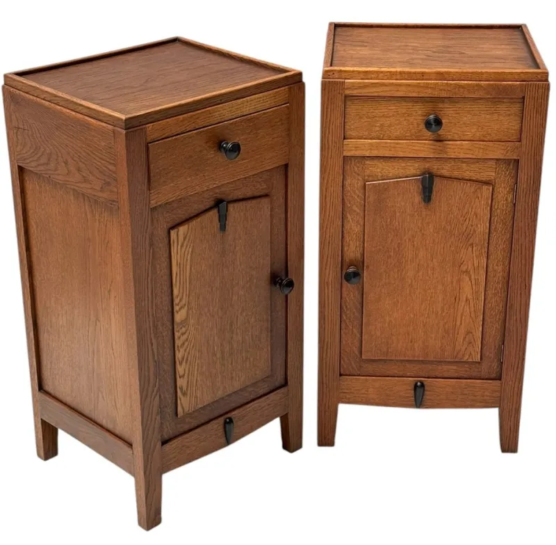 Hot Pamono Amsterdam School Art Deco Nightstands, 1920s, Set of 2
