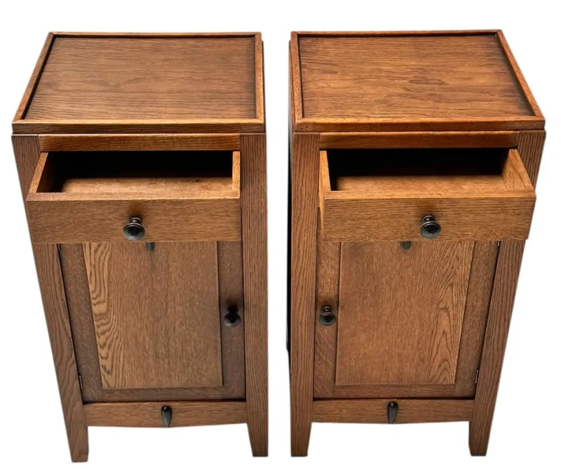 Hot Pamono Amsterdam School Art Deco Nightstands, 1920s, Set of 2