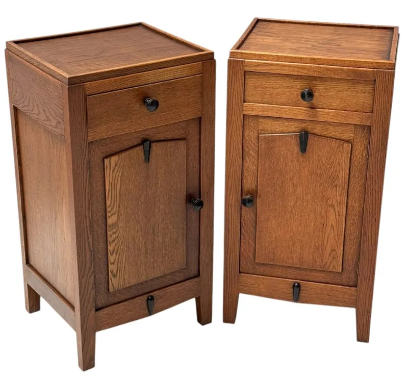 Hot Pamono Amsterdam School Art Deco Nightstands, 1920s, Set of 2