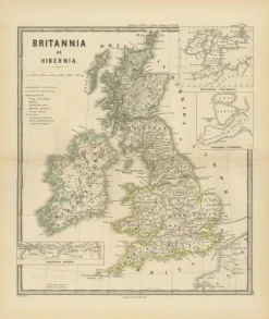 Best Pamono Ancient Cartography of Britannia and Hibernia, 1880