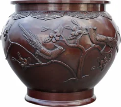 Pamono Ancient Japanese Bronze Planter, 1890s> Planters And Jardiniere