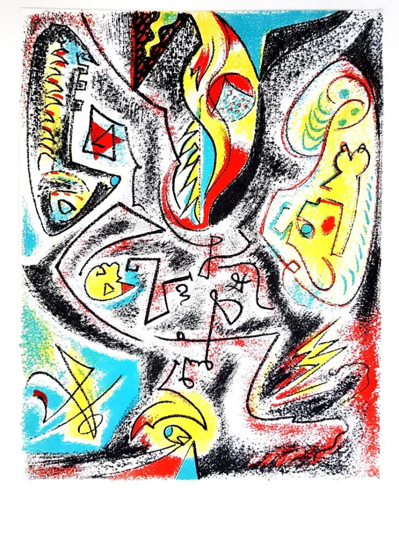 Pamono André Masson - Original Lithograph 1963> Surrealist