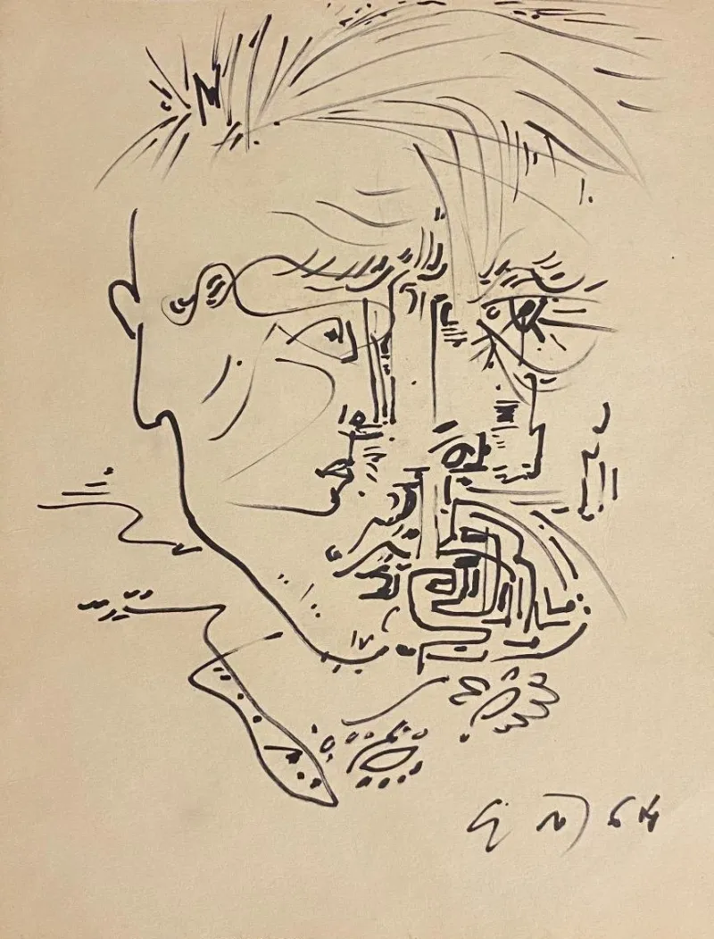 Clearance Pamono André Masson, Abstract Composition, Etching, 1965