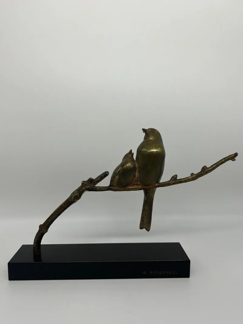 Pamono André Vincent Becquerel, Animal Sculpture, 1920s-1940s, Bronze on Marble Base> Art Deco