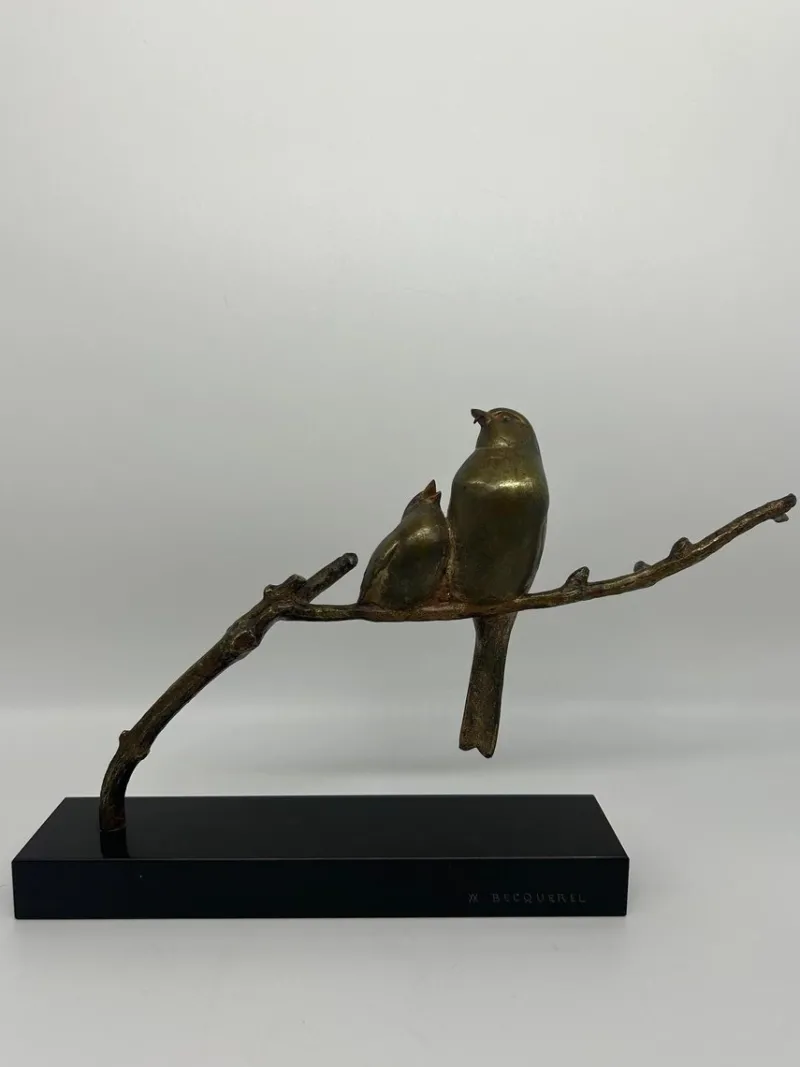 Pamono André Vincent Becquerel, Animal Sculpture, 1920s-1940s, Bronze on Marble Base> Art Deco