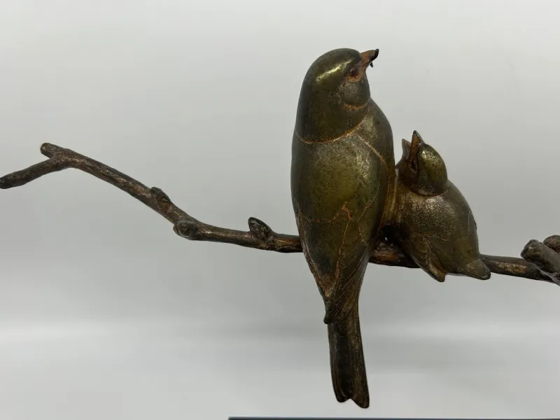 Pamono André Vincent Becquerel, Animal Sculpture, 1920s-1940s, Bronze on Marble Base> Art Deco