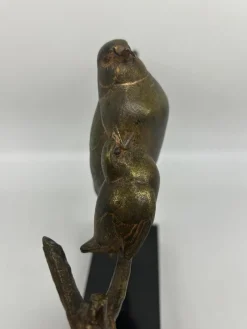 Pamono André Vincent Becquerel, Animal Sculpture, 1920s-1940s, Bronze on Marble Base><noscript><img width=