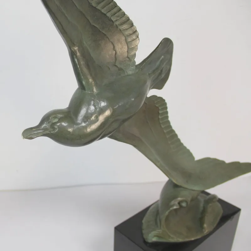 New Pamono André Vincent Becquerel, Art Deco Sculpture, Bronze, 20th Century