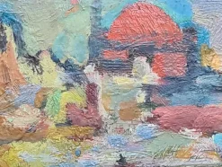 Pamono Andre Boureau after Othon Freize, Fauvist Algeria, 1920s-1940s, Oil on Board, Framed><noscript><img width=
