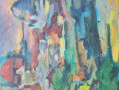 Pamono Andre Boureau after Othon Freize, Fauvist Algeria, 1920s-1940s, Oil on Board, Framed><noscript><img width=