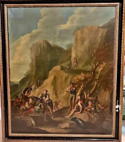 Best Pamono Andrea Locatelli, Soldiers Resting at a Bivoua, Paintings, Set of 2