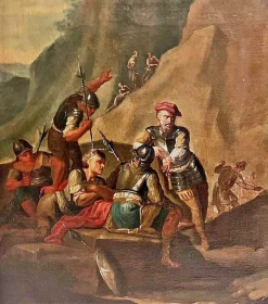 Best Pamono Andrea Locatelli, Soldiers Resting at a Bivoua, Paintings, Set of 2