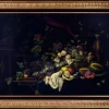 Pamono Andrea Marinell, Large Still Life with Fruits, Oil on Canvas, 1980s, Framed> Classical