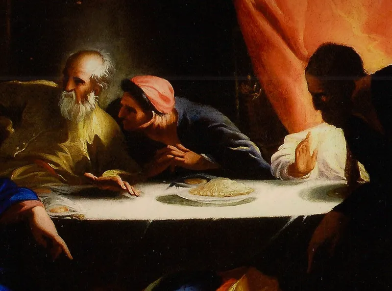 Pamono Andrea Pozzo, Christ in the House of Simon the Pharisee, Oil on Canvas, 17th Century, Framed> Old Masters