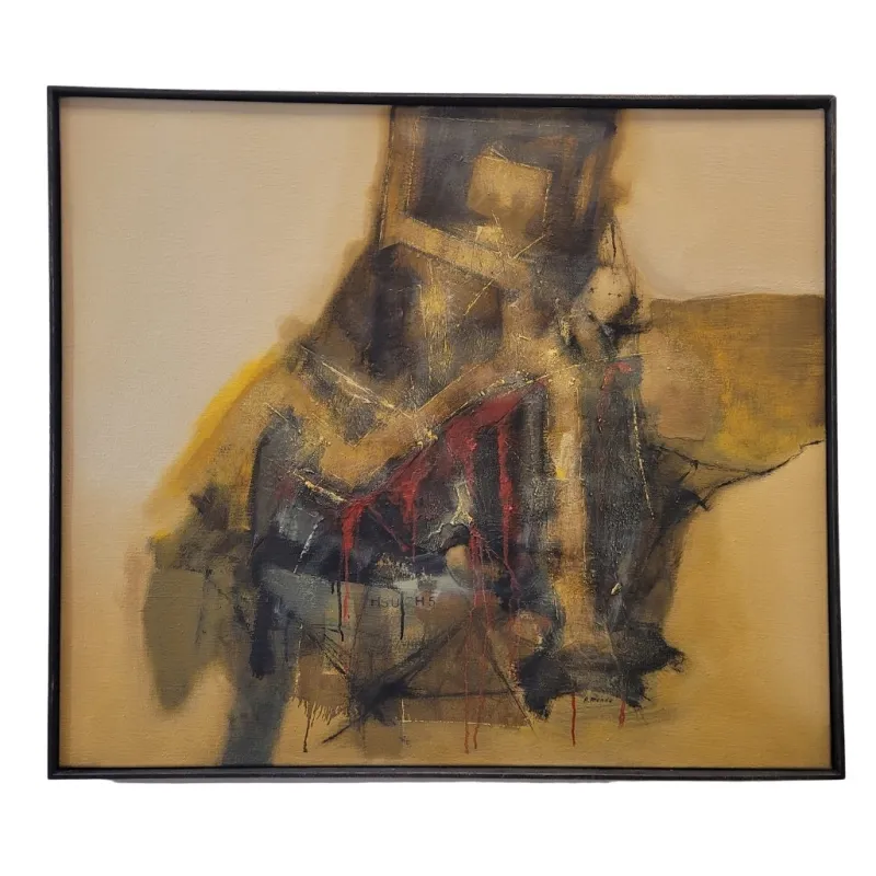 Clearance Pamono Andrés Mende, H5 Abstract Informalist Artwork, 2017, Oil on Canvas
