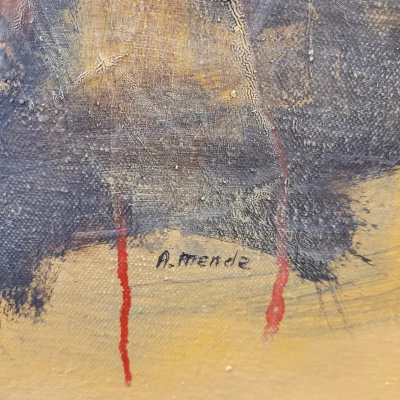 Clearance Pamono Andrés Mende, H5 Abstract Informalist Artwork, 2017, Oil on Canvas