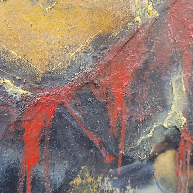 Clearance Pamono Andrés Mende, H5 Abstract Informalist Artwork, 2017, Oil on Canvas