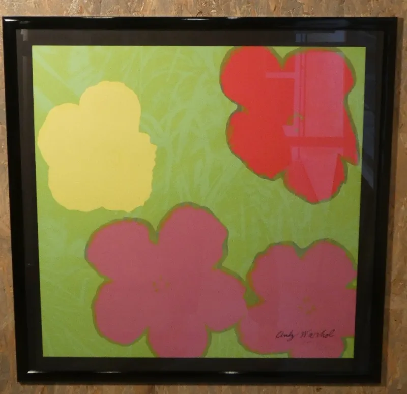 Pamono Andy Warhol for C.M.O.A., Flowers, Numbered 1534/2400, Pittsburgh, 1964, Lithograph, Framed> Mid-Century