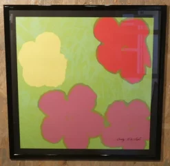 Pamono Andy Warhol for C.M.O.A., Flowers, Numbered 1534/2400, Pittsburgh, 1964, Lithograph, Framed><noscript><img width=
