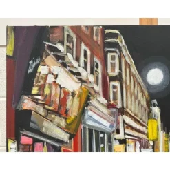 New Pamono Angela Wakefield Modern Impressionist Painting of Soho London at Night by Urban Landscape Artist, 2010