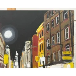 New Pamono Angela Wakefield Modern Impressionist Painting of Soho London at Night by Urban Landscape Artist, 2010