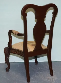 New Pamono Anglo Indian Wooden Heavily Carved Armchair