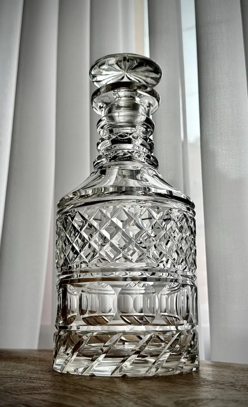 Pamono Anglo-Irish William IV Cut Glass Decanter, 1835> Bottles, Carafes & Jugs