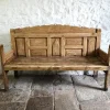 Hot Pamono Anitque Spanish Chestnut Settle Bench, 1880