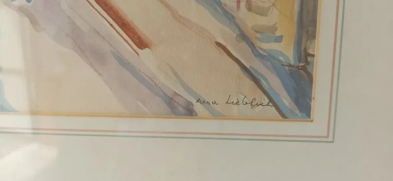 Pamono Anna Weingrün-Lieblich, Tiberias, 20th Century, Watercolor> Classical