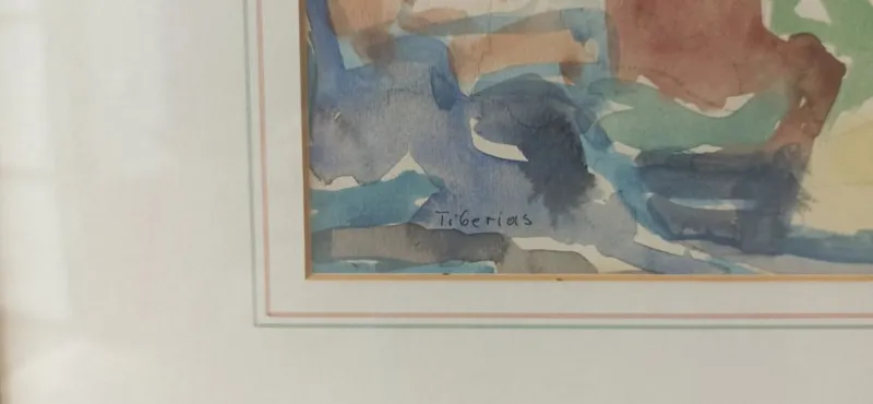 Pamono Anna Weingrün-Lieblich, Tiberias, 20th Century, Watercolor> Classical