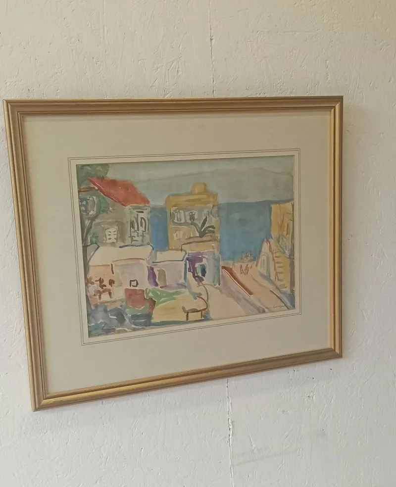 Pamono Anna Weingrün-Lieblich, Tiberias, 20th Century, Watercolor> Classical