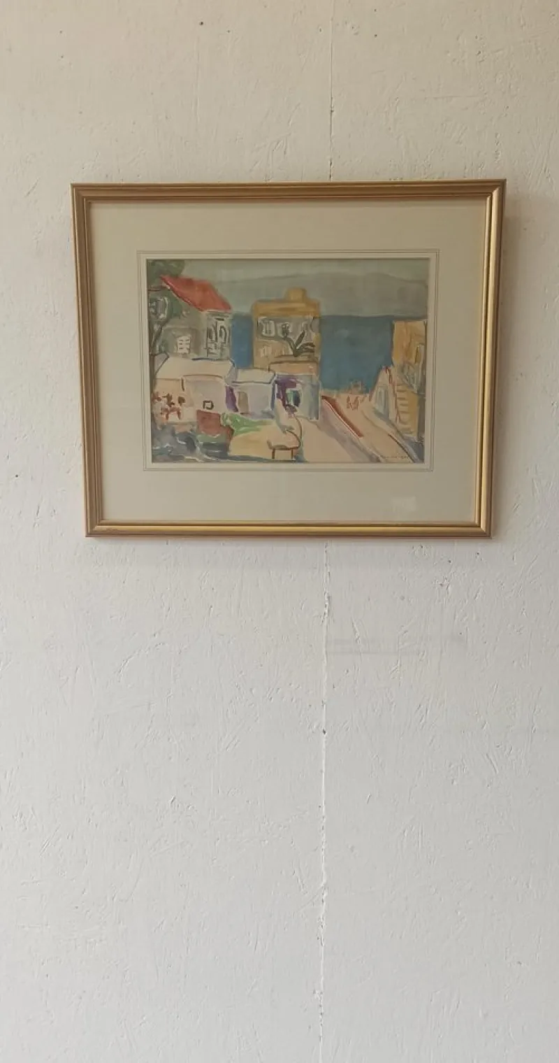 Pamono Anna Weingrün-Lieblich, Tiberias, 20th Century, Watercolor> Classical