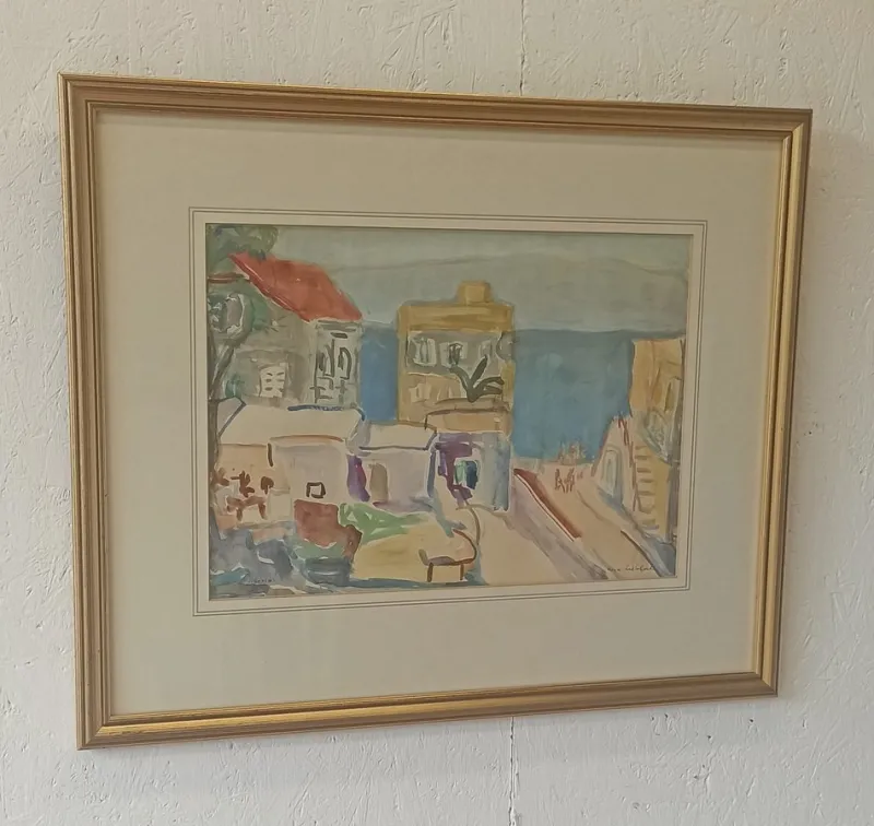 Pamono Anna Weingrün-Lieblich, Tiberias, 20th Century, Watercolor> Classical