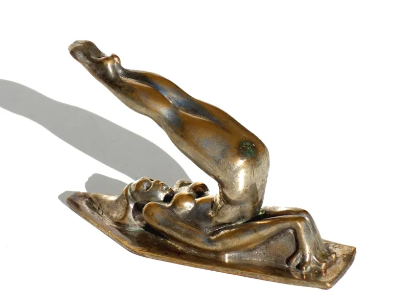 Discount Pamono Annie Fokker Cottreau, Woman Figure, 1930, Silver Bronze Sculpture