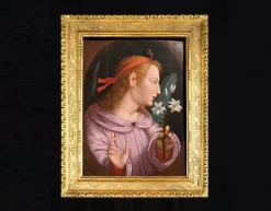 Online Pamono Announcing Angel, 1520s, Oil on Panel