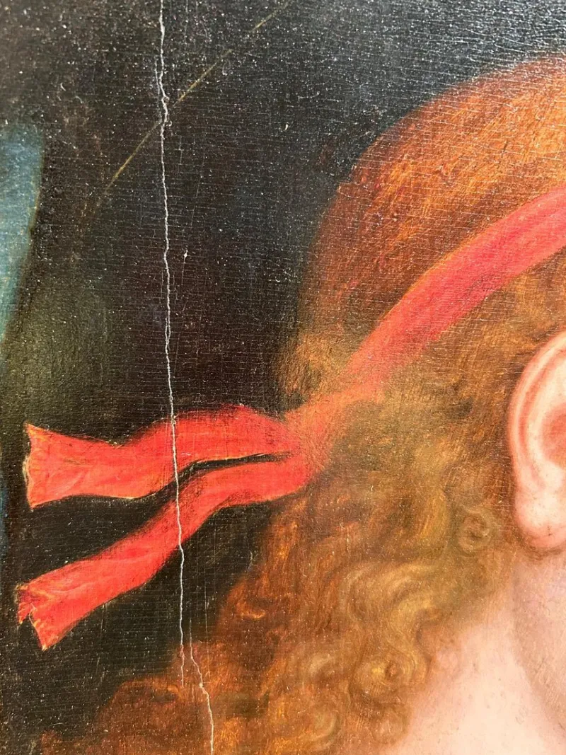 Online Pamono Announcing Angel, 1520s, Oil on Panel
