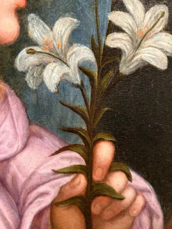 Online Pamono Announcing Angel, 1520s, Oil on Panel