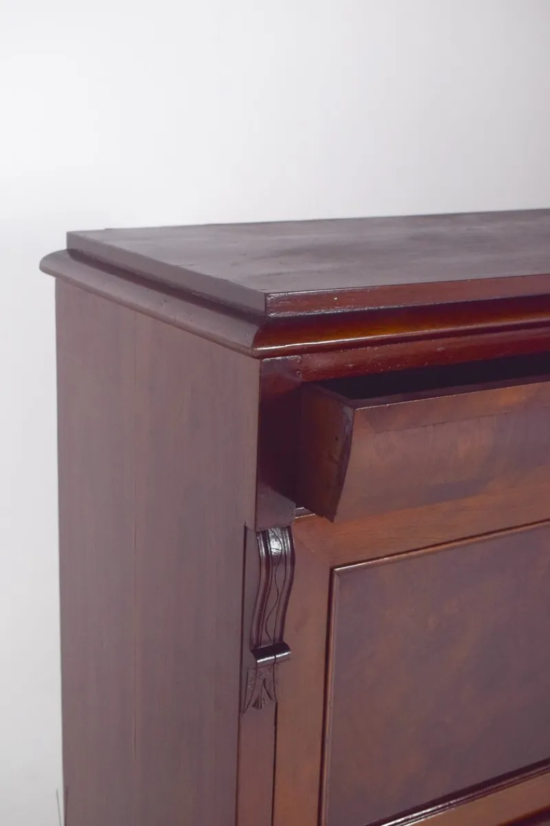 Pamono Antique Abattant Cabinet with Large Drawers, 1890s> Secretaires