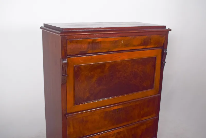Pamono Antique Abattant Cabinet with Large Drawers, 1890s> Secretaires