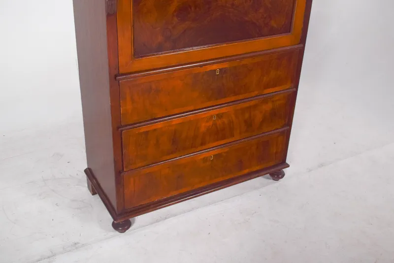 Pamono Antique Abattant Cabinet with Large Drawers, 1890s> Secretaires