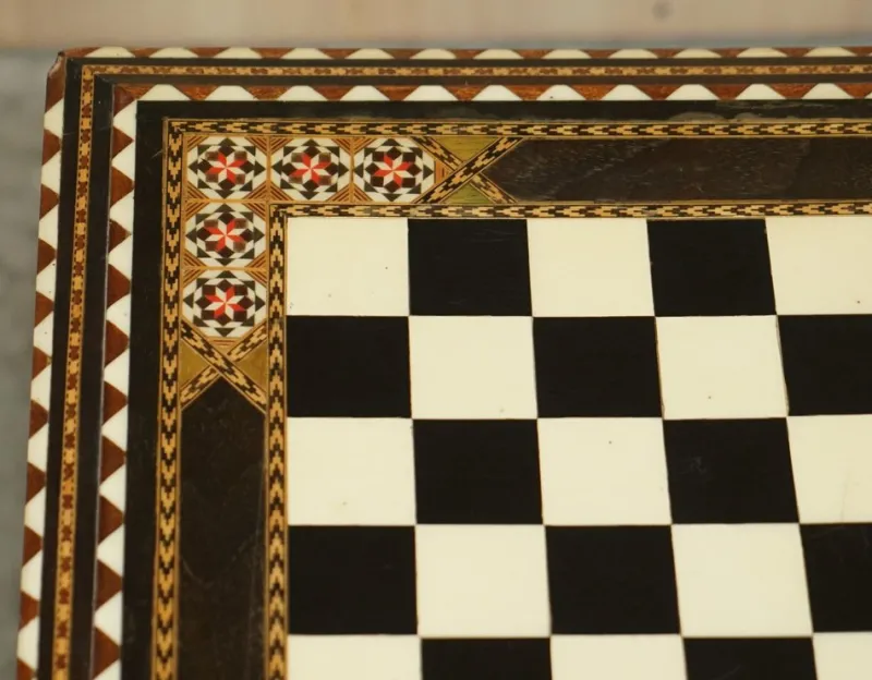 Online Pamono Antique Anglo Indian Chess Board Games Table, 1920s