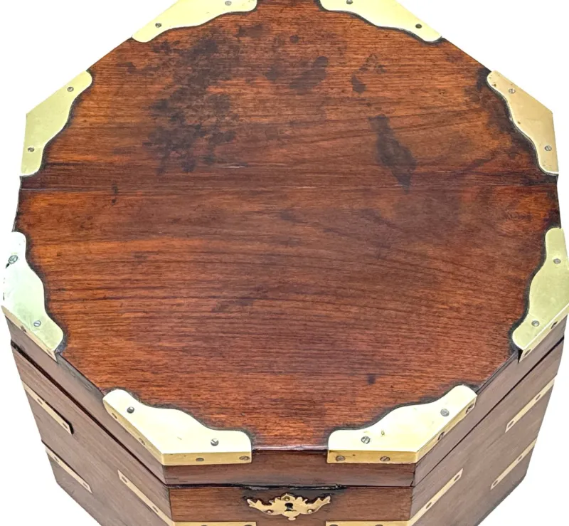 Outlet Pamono Antique Anglo Indian Georgian Padouk Cellarette, 1790
