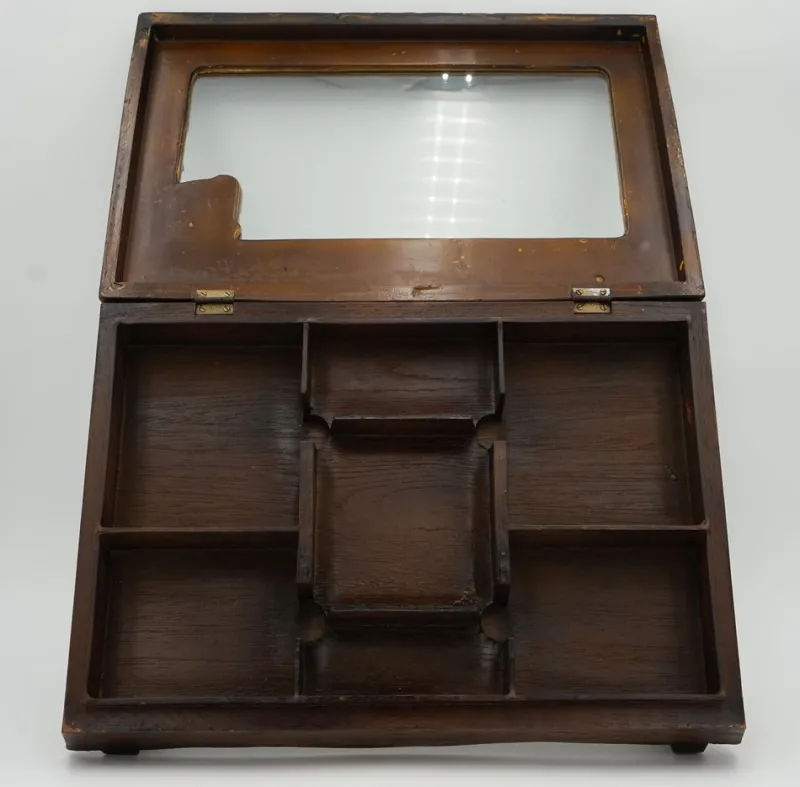 Pamono Antique Anglo-Dutch Willem II Cigar Shop Counter Display Cabinet in Glazed Oak> Cabinets & Wardrobes