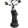 Pamono Antique Antimony Table Lamp with Female Figure, Early 20th Century> Table Lamps