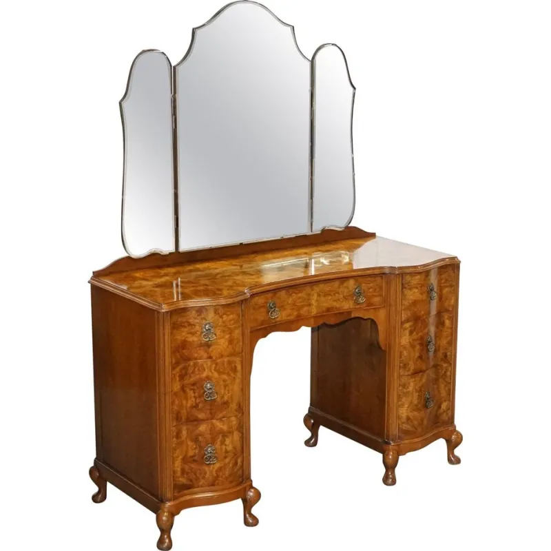 Hot Pamono Antique Art Deco Dressing Table in Walnut, 1920s