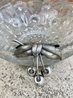 Hot Pamono Antique Art Deco French Cut Glass Fruit Bowl