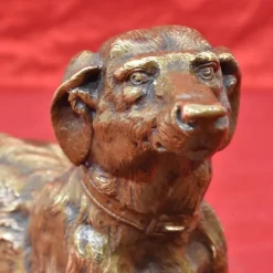 Pamono Antique Art Deco Sculpture, Little Greyhound Dog, 20th-Century, Bronze><noscript><img width=